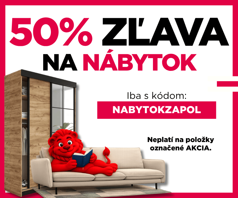 50% sleva na nábytek