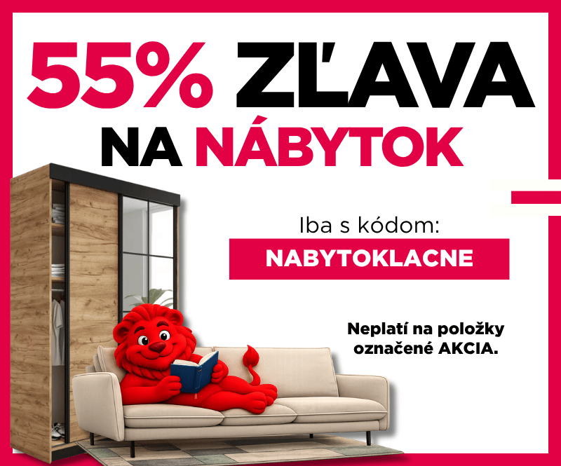 55% sleva na nábytek