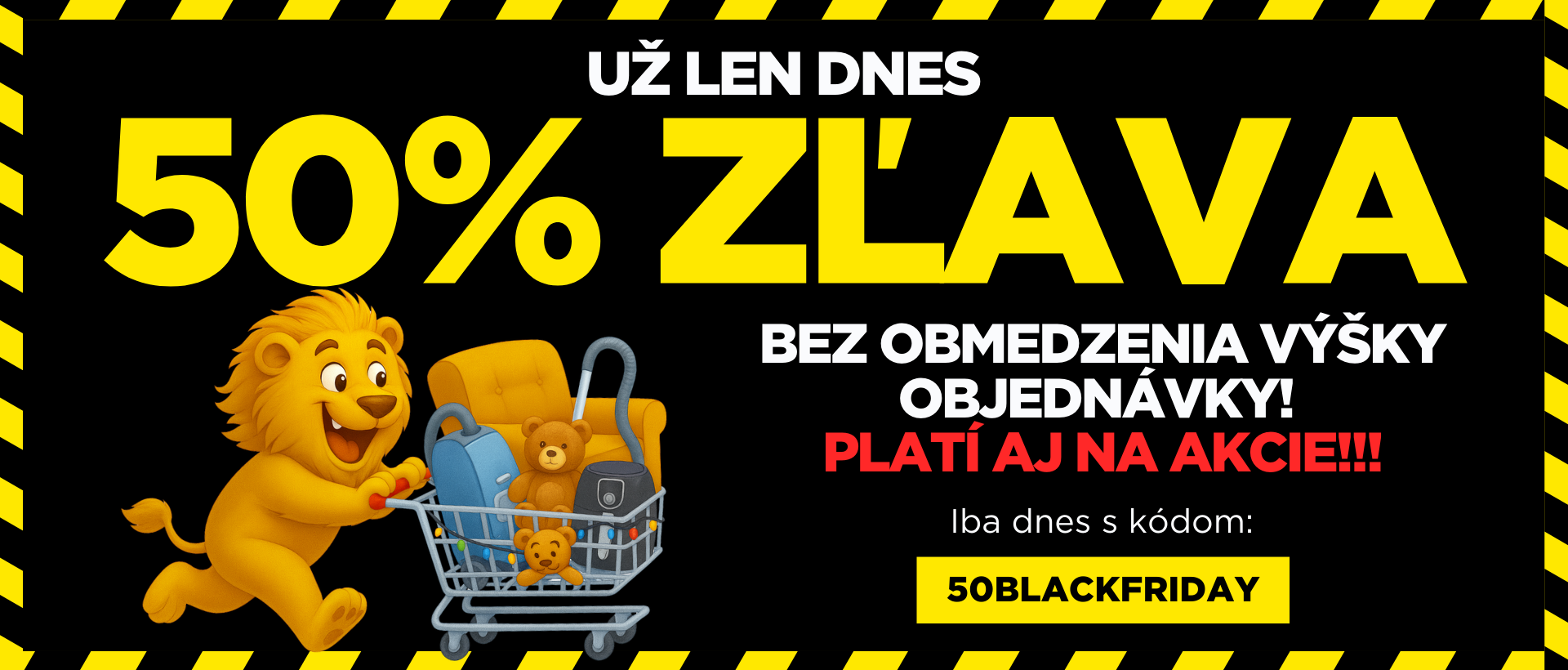 50% Black Friday sleva DNES