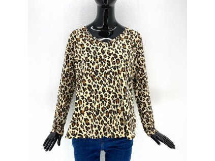 Lehký dámský svetr Gibson -leopardí vzor