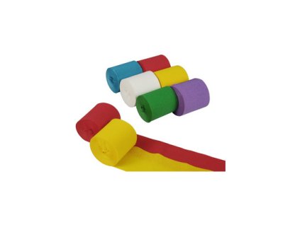 PAPSTAR 6 krepových pásek 10 mx 5 cm barevné