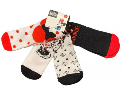 Dívčí licenční ponožky Minnie Mouse, 4 páry