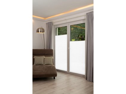 K-home Klemmfix plisovaná roleta Bílá 120 x 130 cm