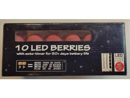 Vianočné osvetlenie 10 LED Berries (Farba Bílá)