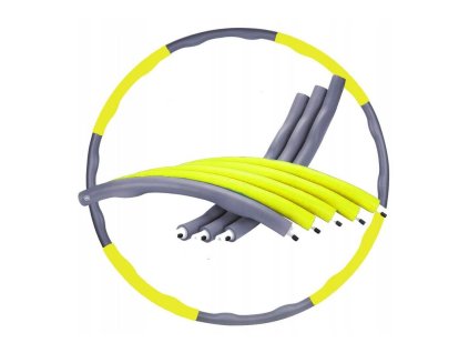 Obruč Hula Hoop 95 cm, šedo - žltá  Rozbalené