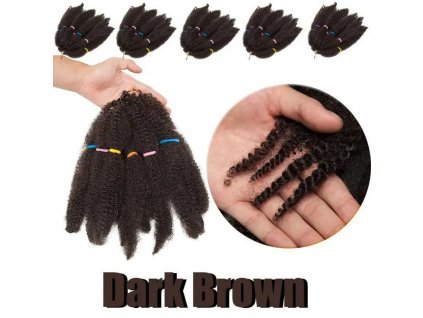 3ks příčesků do vlasů tmavě hnědé Bob Marley