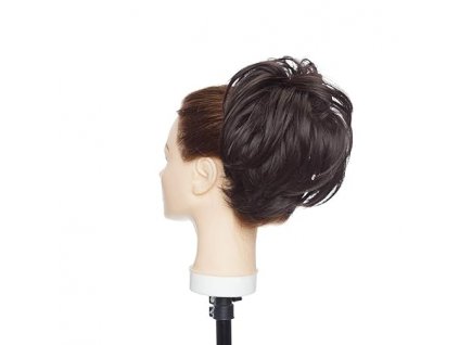Messy Bun příčesek do vlasů s gumičkou, tmavě hnědá