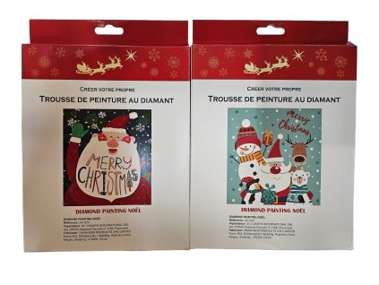 Diamantové malování - vánoční motiv, 2 druhy