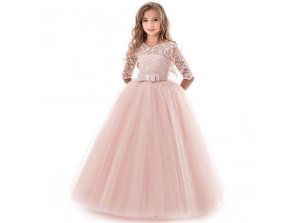 Princeznovské dívčí šaty - Růžová 4