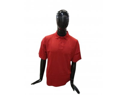 Pánske bavlnené tričko s golierom červené Switcher (Veľkosť XS-XXL L)