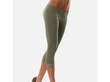 Dámske 3/4 legíny Bershka- zelené (Veľkosť XS-XXL L)
