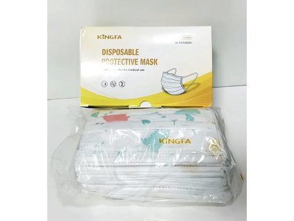 Kingfa 3vrstvá dětská rouška 50ks