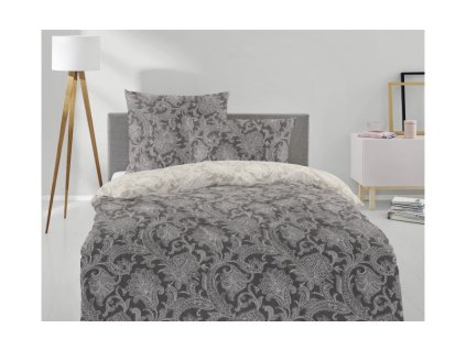 Ložní šedé povlečení - 140 x 200 cm + 70 x 90 cm