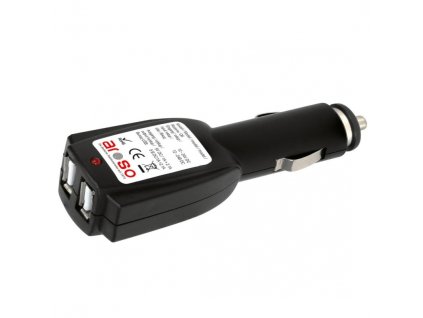 Redukce / adaptér 12/24V 2x USB do zásuvky zapalovače 12V - 1x 2.1A / 1x 1A