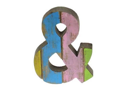 Dekoracja z drewna Symbol "&" Calm