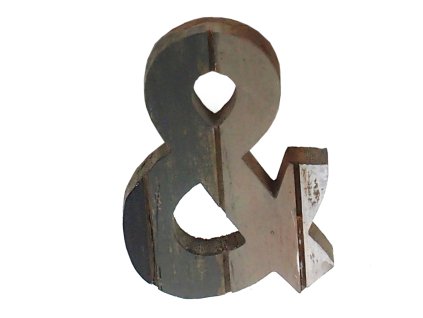 Dekoracja z drewna Symbol "&" Calm