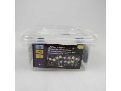 LED outdoor light strand – 80 pieces – colorful – IP44 transfer