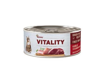 Akinu VITALITY Kuřecí & kachní maso konzerva pro kočky 70 g