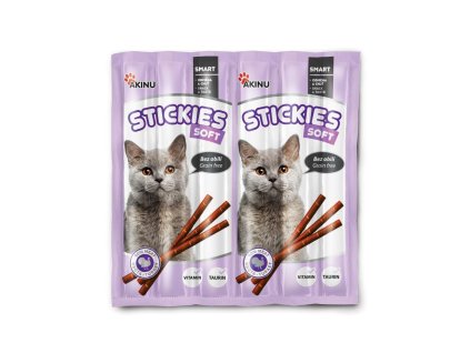 Akinu STICKIES Krůtí tyčinky pamlsek pro kočky 6 x 5 g