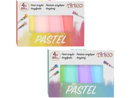 Pastelové akrylové barvy ARTICO 4ks