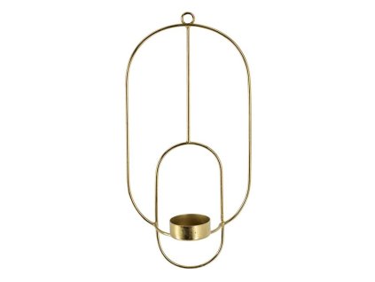 Homebound by Kolony - Hangende theelichthouder - 28x13x4cm - goud