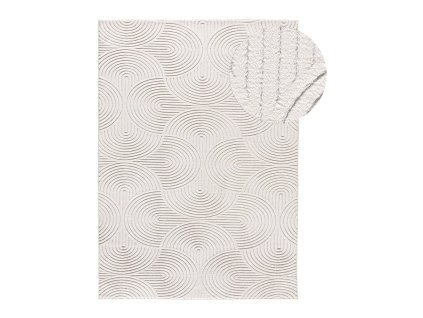 Koberec Estilo, syntetický, se střední délkou vlasu, krémový, 160x230 cm
