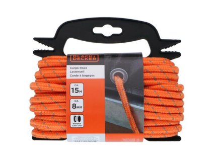 Transportní lano s reflexními prvky a navíječem Black&Decker 8 mm x 15 m