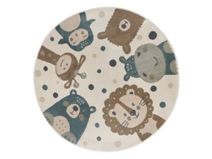 Dětský koberec Animal Party, ø 140 cm