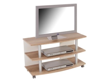 TV stolek DICK canyon oak/bílá