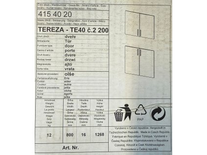 TE40 dveře č.2 260 olše