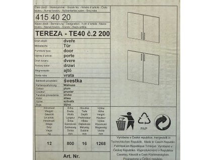 TE40 dveře č.2 200 švestka