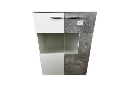Obývací skříňka bílá/beton