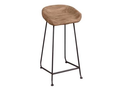 Barová židle Osani – přírodní/černá – 76x42x38 cm