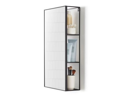 Nástěnné zrcadlo s poličkou 30x62 cm Cubiko – Umbra