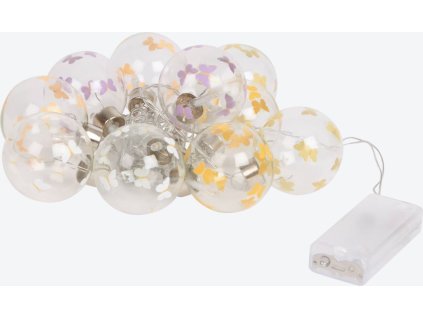 LED světelný řětez s motýly