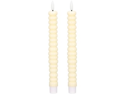 Blokker LED Dinerkaars Gedraaid – 2 stuks – Crème