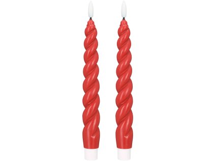 Blokker LED Dinerkaars Swirl – 2,8×25 cm – Fel Rood