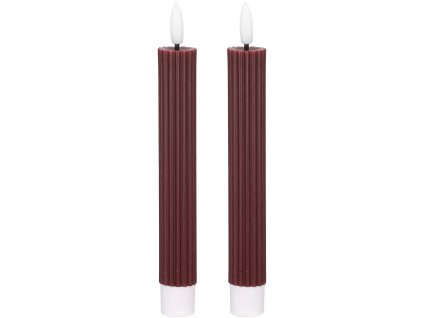 Blokker LED Dinerkaars Ribbel – 2,2×15,5 cm – Ruby Red
