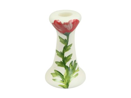 Blokker kandelaar – Bistro – Ø 7 x 11,5cm – rood/wit (verlaagde besteleenheid)