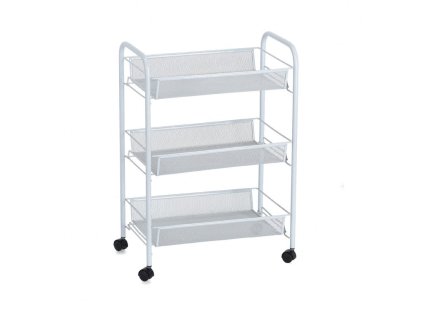 Koupelnový regál na kolečkách, univerzální, 3 patrový, ZELLER