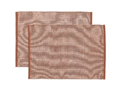 Blokker Placemat Como – 30×45 cm – 2 stuks – Terra (verlaagde besteleenheid)