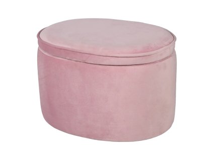 Světle růžový sametový dětský puf Lil Sofa – Roba