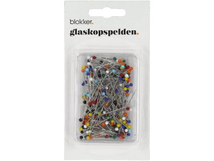 Blokker Glaskopspelden – 250 stuks – diverse kleuren