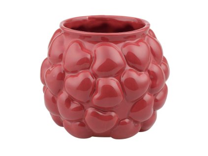 Blokker bloempot Hartjes – Ø 20,5 x 16,5cm – rood