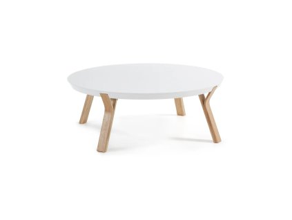 Konferenčný stolík Solid biely  Rozbale(v)no, poškodená hrana dosky viď foto.