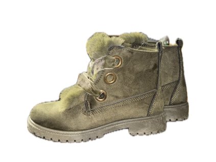 Zelené dívčí zimní boty