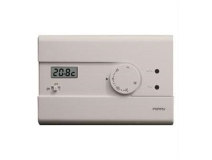 SLIM bílý nástěnný pokojový termostat 230V noční útlum