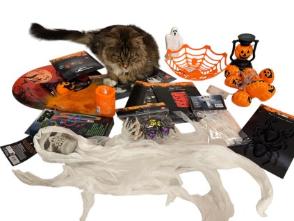 Halloweenska súprava - 17 kusov mix  Nové