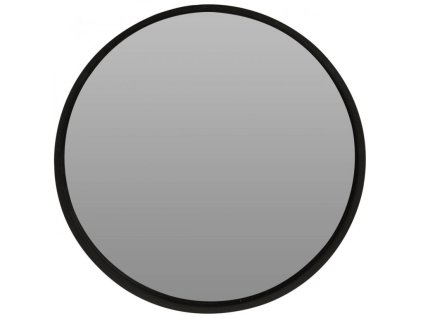 Černé kulaté zrcadlo MINIMAL, 50 cm