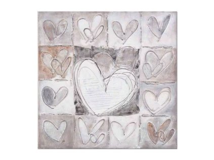 3D Obraz na plátně 'Abstraktní srdce' - 80 x 80 cm